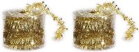 Inge-glas Inge's Christmas Decor Gmbh 2x Dunne kerstslingers goud 3,5 x 700 cm