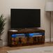 Maison Exclusive - Meuble TV LED en chêne fumé, en panneaux de particules
