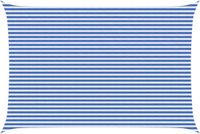 vidaXL Zonneschaduwzeil Rechthoekig 4 x 7 m HDPE Blauw en Wit