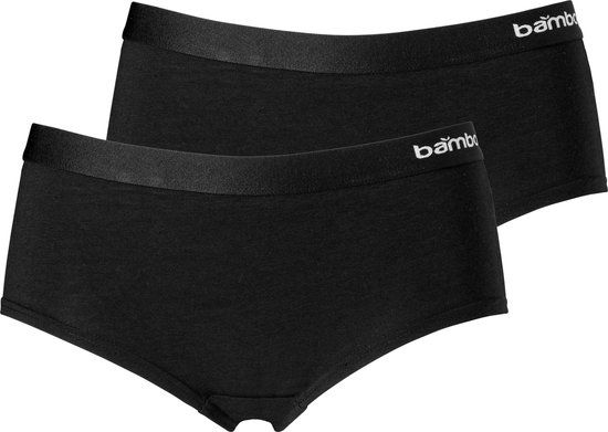 Apollo Dames Hipster Zwart Bamboo 2-pack - Maat M