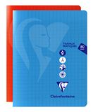 Clairefontaine 303727C Mimesys geniet Werkschrift - 17x22 cm - 40 Blad geruit Séyès - Wit papier 90 g en uni bladen 125 g - Polypro omslag - Willekeurige kleur
