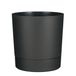 Mica Decorations Bloempot Coco - met onderschaal - antraciet - H40 x D38 cm - kunststof - buiten