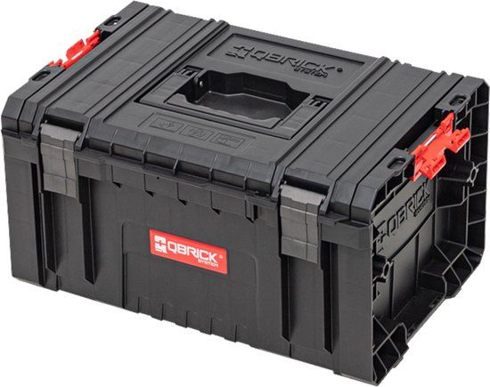 Qbrick System Pro Toolbox gereedschapskoffer - Zwart/Rood
