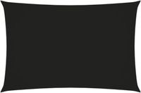 vidaXL Schaduwdoek rechthoekig 6x8 m oxford stof zwart