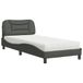 Hvar Lit avec matelas tissu gris foncé 90x190 cm