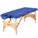 Master Massage Brady Pro Portable Massagebed, 69cm breed x 184cm lang, 58-84cm verstelbaar hoog, 12,25kg, hemelsblauw met houten voet en draagtas