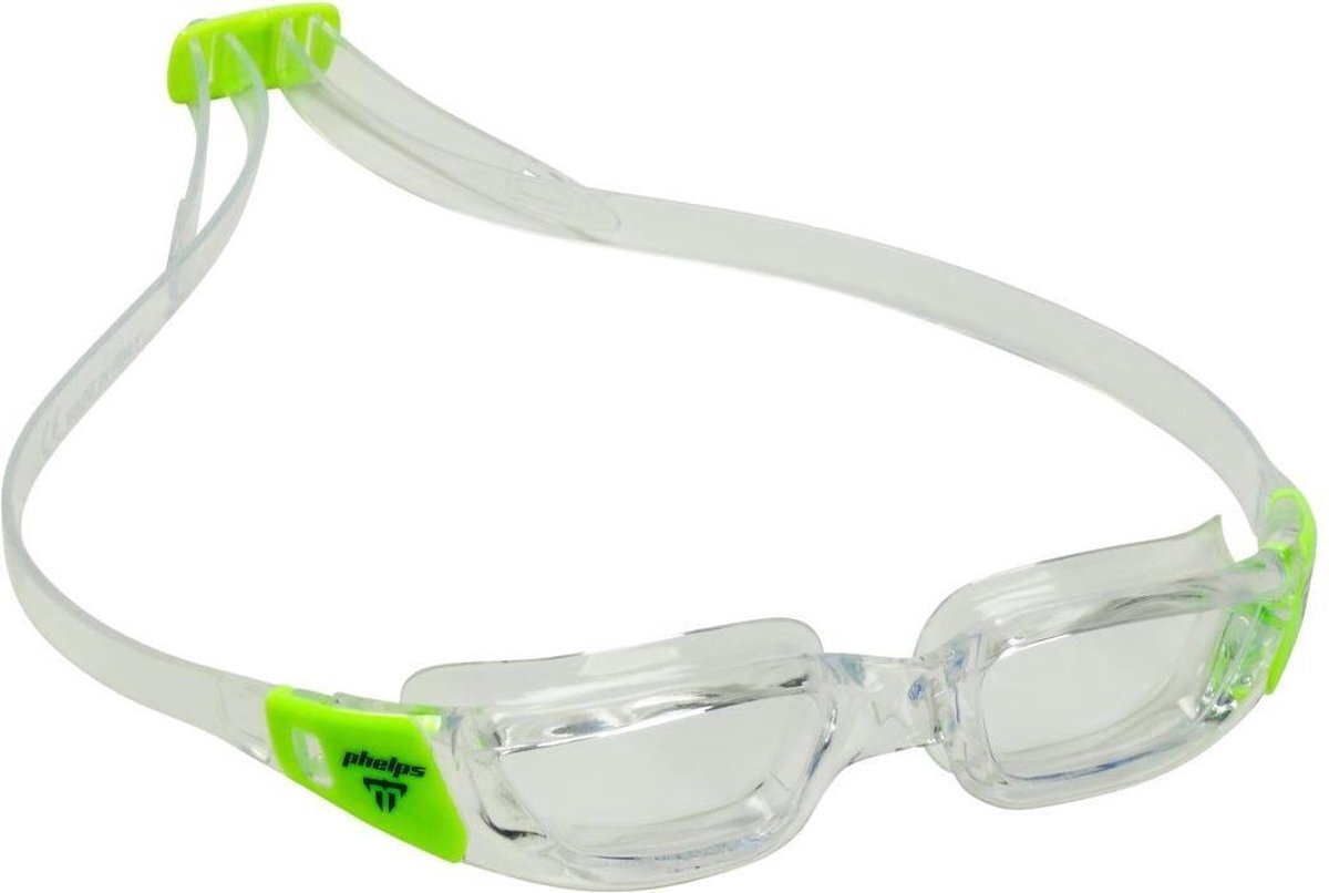 Phelps Tiburon - Zwembril - Kinderen - Clear Lens - Transparant/Lime