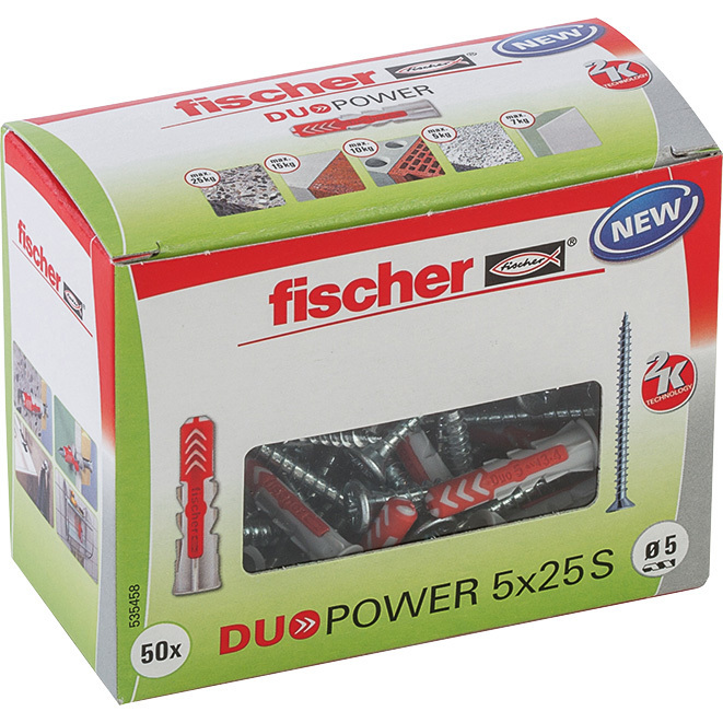 Fischer DUOPOWER 5x25 S LD met schroef