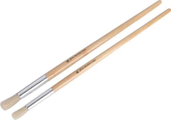 COPENHAGEN PRO Ronde Lyon Penselen Set, Mt. 14-18, Wit Chinees Varkenshaar