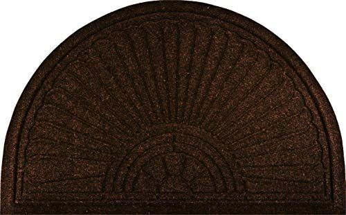 DUNE Halfmoon dark brown deurmat, polyamide, bruin, 55 x 85 cm