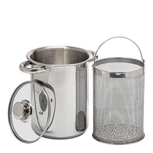 Browin Universele aspergepot hoog met glazen deksel 4 l - RVS
