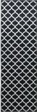 vidaXL - Runner - LESAKA - Zwart-witte ruitpatroon - 100 x 100 cm