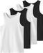 Name It Jongens Hemd Top NKFTANK 4-Pack Zwart/Wit - Maat 116