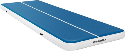 Gymrex Opblaasbare Gymmat - 600 x 200 x 20 cm - 400 kg - blauw / wit