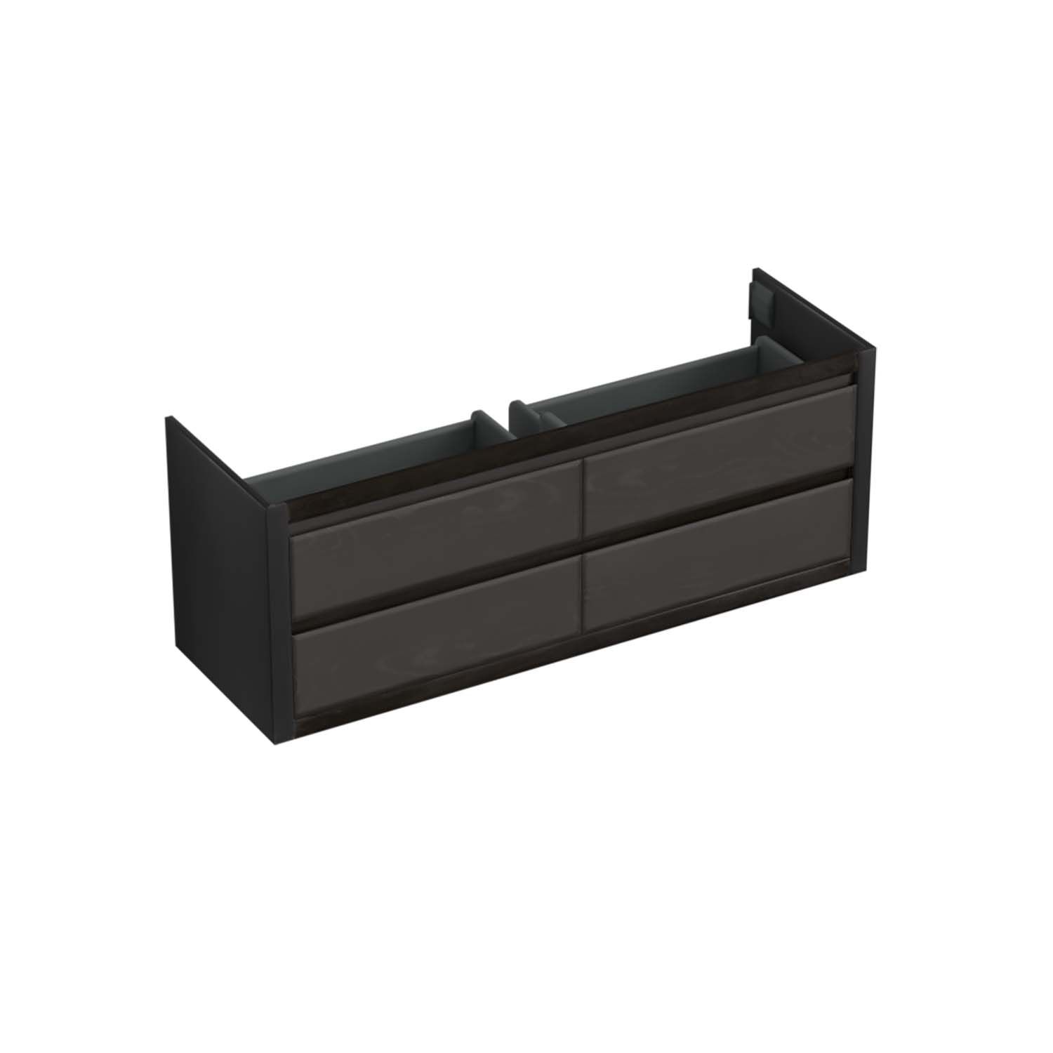Forzalaqua Gela Onderkast - 160x51x60 cm - Eiken Black Oiled - 4 Softclose Lades
