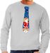 Shoppartners Bv Pull de Noël / sweat-shirt cravate imprimé Père Noël gris pour hommes L