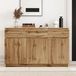 Meuble de rangement, aspect bois, 3 portes + 3 tiroirs, spacieux, multifonctionnel