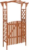 vidaXL Pergola met poort 116x40x204 cm massief vurenhout