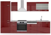 Vicco R-Line Complete keukeneenheid – 300 cm zonder werkblad Rood hoogglans/wit