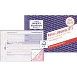 AVERY Zweckform 1711 kassa-ingang speciaal voor Oostenrijk (A6 dwars, 2 x 40 vellen, zelfdoorschrijvend met gekleurde doorslag, valsbestendige documentdruk) wit/roze