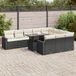Maison Exclusive - Ensemble de jardin, composé de 11 pièces, avec coussins, noir, en polyrotin