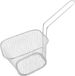 Merkloos / Sans marque Frietmandje - 15x8 cm - metaal - snack serveer mandje - frituur serveerschaal
