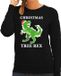 Bellatio Decorations Shoppartners Bv Christmas tree rex Kerst sweater / kersttrui zwart voor dames - Kerstkleding / Christmas outfit S