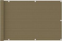 vidaXL Balkonscherm 90x400 cm HDPE Taupe