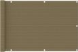 vidaXL Balkonscherm 90x400 cm HDPE Taupe