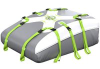 Sailnovo Autodaktas, dakbox voor auto, 20 kubieke voet, upgrade, waterdichte cargotas voor alle voertuigen met/zonder dakdrager, antislipmat, 6 deurhaken, opbergtas (groen)