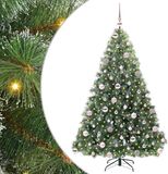 vidaXL Kunstkerstboom met 300 LED, standaard, Groen, 180 cm, PE en PVC