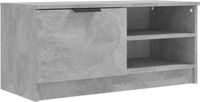 vidaXL Tv-meubel 80x35x36,5 cm bewerkt hout betongrijs