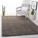 SAFAVIEH Shaggy tapijt voor woonkamer, eetkamer, slaapkamer - Milan Shag Collection, hoogpolig, grijs, 91 x 152 cm