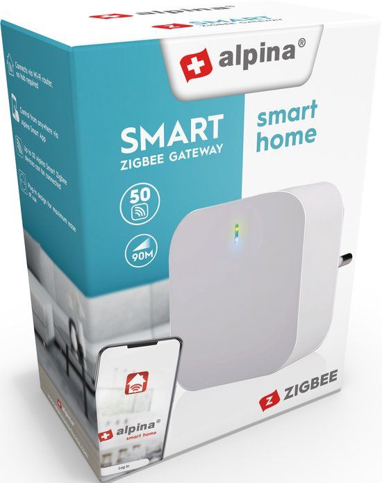 alpina Smart Home - Smart Zigbee Gateway - Verbind tot 50 Apparaten - 230V