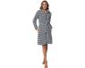 Pastunette Premium Badjas - Monochroom - Zwart / Wit - Fleece - Rits - Maat M