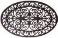 Esschert Design RB05 Deurmat Schraperdeurmat Buiten Ovaal Zwart 70x44 cm