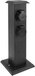Exin Tuinpaal met 4 Contactdozen - IP44 - Zwart