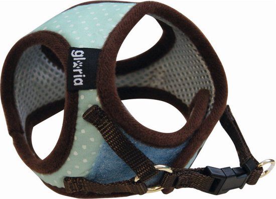 Hondentuigje Gloria Punten XS - Groen - 20 cm borstomvang - Katoen