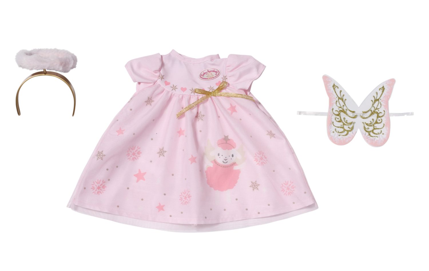 Baby Annabell Feestdagen Kerstoutfit - 43 cm - Roze - 3+ jaar