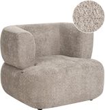 Beliani LOHJA - Fauteuil - Taupe - Chenille