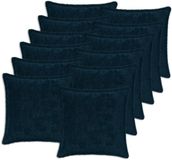 vidaXL Kussensloop 12 stuks Katoensatijn Marineblauw 50 x 50 cm