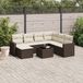 Prolenta Maison Exclusive - Tuinset voor in de tuin, 8-delig, met kussens, bruin, van polyrotan