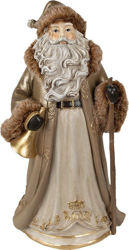 Clayre & Eef Kerstman Figuur - 34 cm - Bruin
