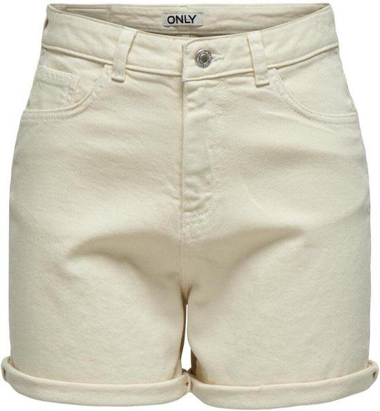 ONLY ONLJOSEPHINE Stretch Shorts - Ecru - Women's Size M