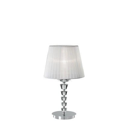 Ideal Lux PEGASO TL1 BIG Tafellamp - Wit/Chroom - E27 - 55cm