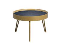 Hometrends4You Tom 2 Salontafel, Metaal, Zwart/ Goud