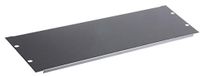 RS PRO stalen blindplaat 3U, 483 x 9mm, zwart