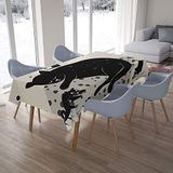 Bonamaison Tafelkleed, Anti-Mold, Sneldrogend, Waterdicht, 100% Polyester Tafellaken, 140cm x 200cm - Ontworpen en Vervaardigd in Turkije