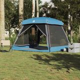 vidaXL Gezinstent 6-persoons waterdicht blauw