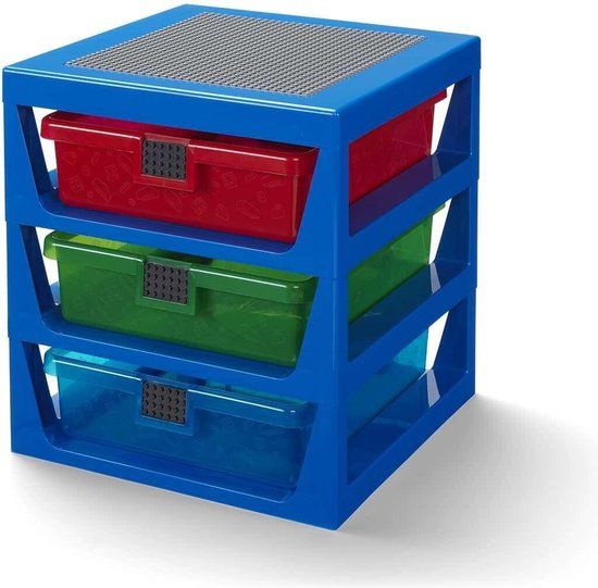 LEGO Iconic Opbergrek met 3 Lades - Blauw